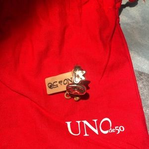 UNO DE50 Sterling silver key ring